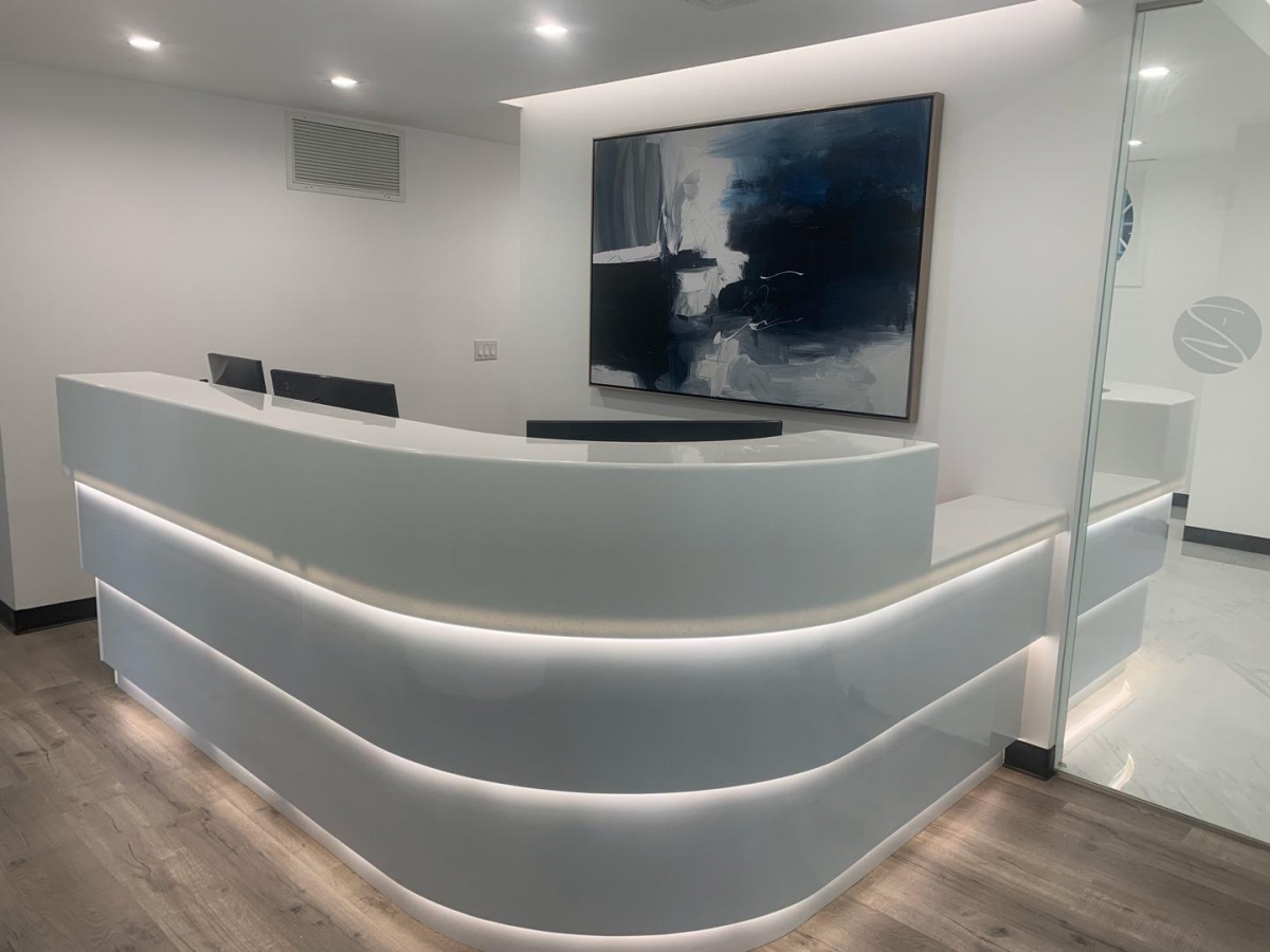 reception/business area cabinetry